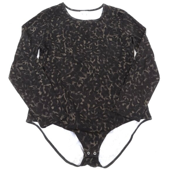 LuLaRoe Tops - Lularoe Bodysuit PLUS Size 2XL (20-22) Animal Print Long-Sleeve Round Neck NEW